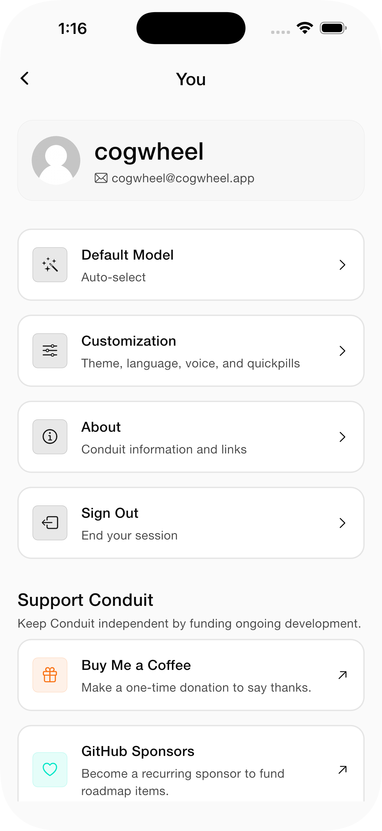 Settings
